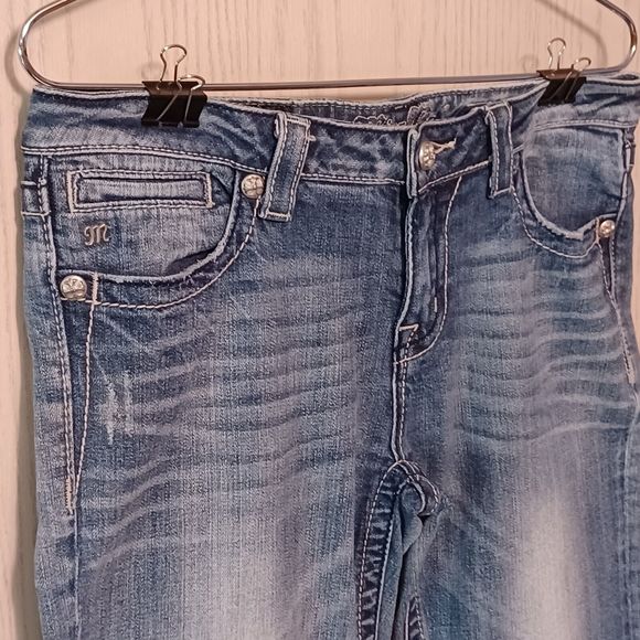 Miss Me Jeans, Size 29, Mid-Rise, Bootcut, 34W x 27L, Bedazzled - Picture 2 of 9
